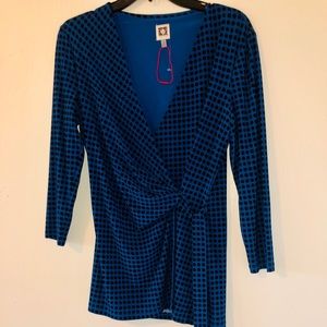 Blue/black Anne Klein Shirt